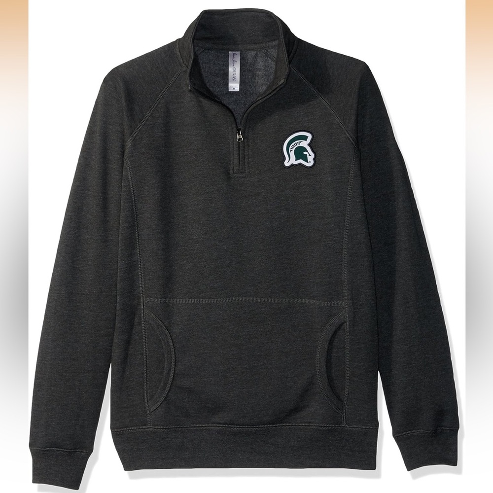 Ouray NCAA Dee-lite 1/4 Zip M Gray Pullover Sweatshirt Michigan State Spartans